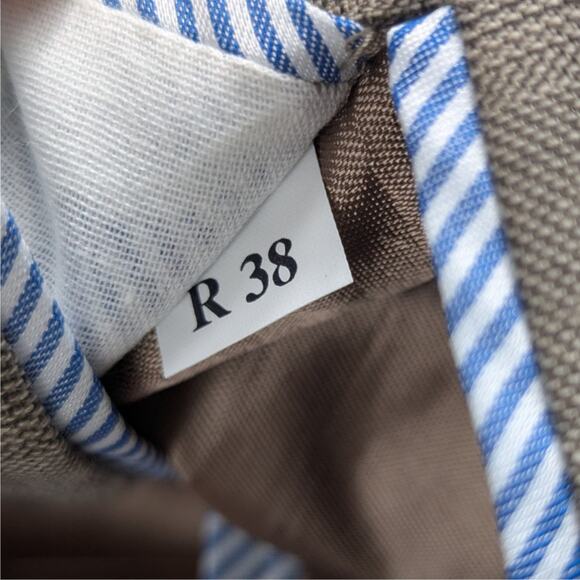 Tommy Hilfiger 38R Gray Glen Plaid Wool Blazer Jacket Men Two Button Classic - Picture 5 of 8